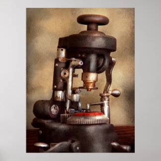 Optometrie - Linsenschneidemaschine Poster