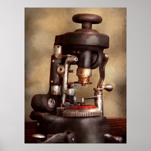 Optometrie - Linsenschneidemaschine Poster (Vorne)