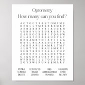 Optometrie Office Themed Word Search Poster (Vorne)