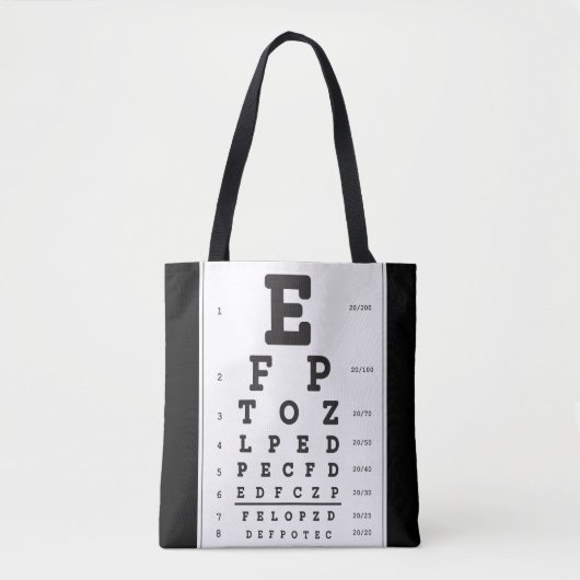 Optometrie Ophthomolgist Augenarztdiagramm Tasche (Vorderseite)
