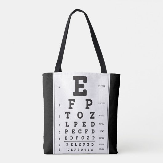 Optometrie Ophthomolgist Augenarztdiagramm Tasche (Rückseite)