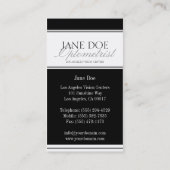 Optometrie Optometrie Augenarzt Silver Script Visitenkarte (Rückseite)