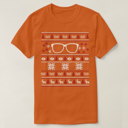 Optometrie Ugly Sweater Sonnenbrille Auge Auge Aug T-Shirt (Design vorne)