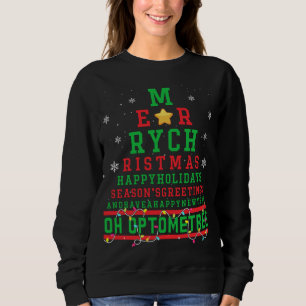 Optometrie Weihnachtsbaum Brille Augen Weihnachten Sweatshirt