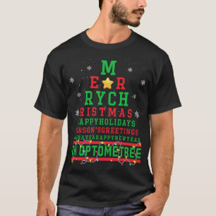 Optometrie Weihnachtsbaum Brille Augen Weihnachten T-Shirt