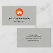 Optometriker | Arzt | Gesundheitswesen Visitenkarte (Vorne/Hinten)