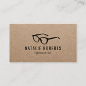 Optometriker Augenarzt Brille Optiker Kraft Visitenkarte (Vorderseite)