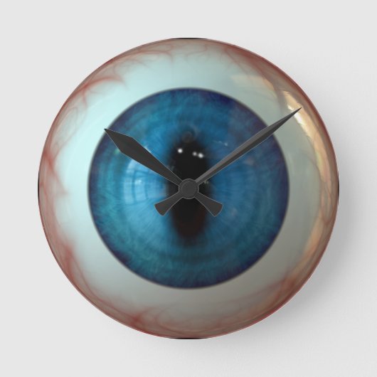 Optometriker Augenarzt merkwürdiger Spaß blaue Aug Runde Wanduhr (Vorderseite)