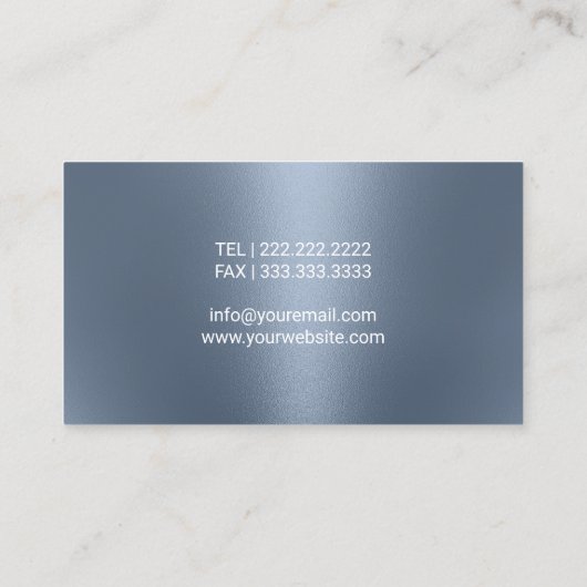 Optometriker Augenbrille Modernes, dunkelblau Visitenkarte (Rückseite)