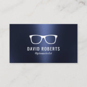 Optometriker Augenbrille Modernes Navy Blau Visitenkarte (Vorderseite)