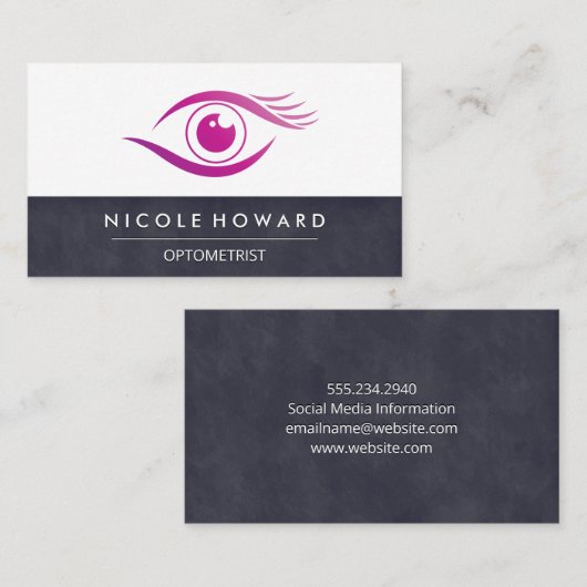 Optometriker | Augenlogos Visitenkarte (Vorne/Hinten)