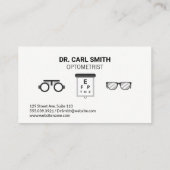 Optometriker | Augenprüfdiagramm | Pflege der Sehk Terminkarte (Rückseite)