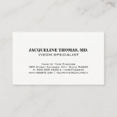 Optometriker | Augentest und Brille Terminkarte (Rückseite)