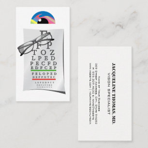 Optometriker Augentest und Brille Terminkarte