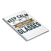 Optometriker Behalte beruhigen Eingeständnis, dass Notizblock (Rechte Seite)