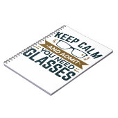 Optometriker Behalte beruhigen Eingeständnis, dass Notizblock (Linke Seite)