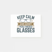 Optometriker Behalte beruhigend zu, dass man Brill Post-it Klebezettel (Vorderseite)