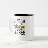 Optometriker Behalte beruhigend zu, dass man Brill Zweifarbige Tasse (Vorderseite Links)