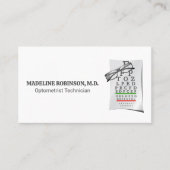 Optometriker | Brille | Augendiagramm Terminkarte (Vorderseite)
