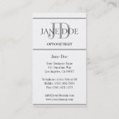 Optometriker-Diagramm-deluxes Platin Visitenkarte (Rückseite)