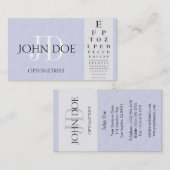 Optometriker-Diagramm hellblau Visitenkarte (Vorne/Hinten)