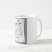 Optometriker-Diagramm-Tasse Kaffeetasse (VorderseiteRechts)