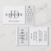 Optometriker-Diagramm-Weiß Visitenkarte (Vorne/Hinten)