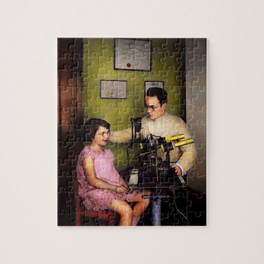 Optometriker - die Augenuntersuchung 1929 Puzzle (Vertikal)