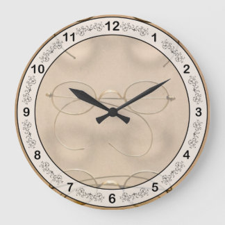 Optometriker - Einfache goldene Rahmen Große Wanduhr