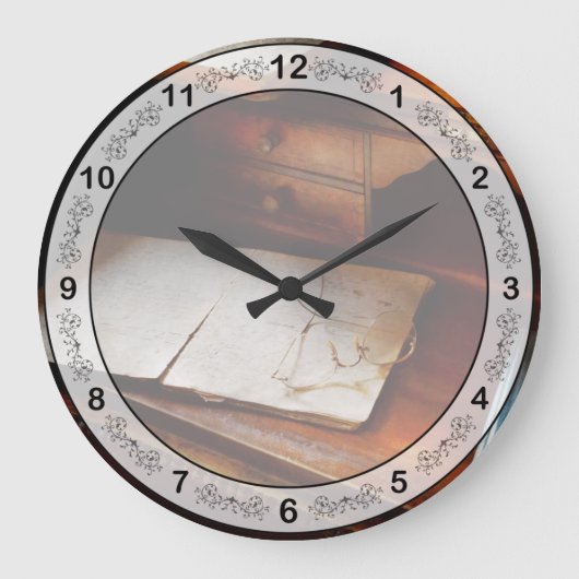 Optometriker - Fertig für die Nacht Große Wanduhr (Vorderseite)