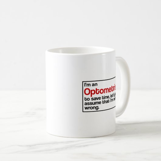 Optometriker Kaffeetasse (VorderseiteRechts)