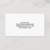 Optometriker | Man nimmt Augenuntersuchung Visitenkarte (Rückseite)