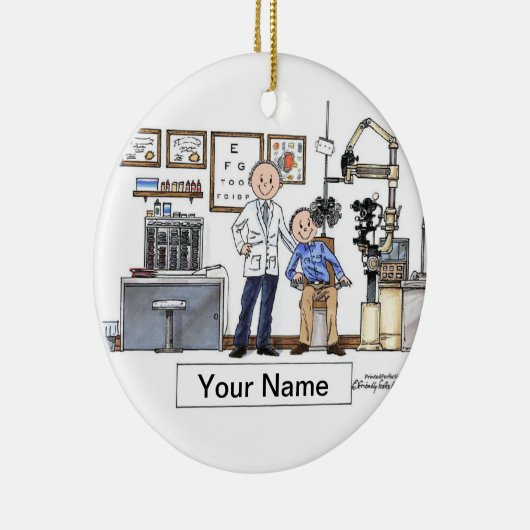 Optometriker - Mann Keramikornament (Rechts)