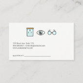 Optometriker | Medizinische Übersicht Terminkarte (Rückseite)