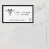 Optometriker| Minimalistische Schwarzgrenze Visitenkarte (Vorne/Hinten)