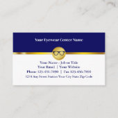 Optometriker Moderne Brillen Brillen Business Ca Visitenkarte (Vorderseite)