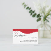 Optometriker Modernes Design Visitenkarte (Stehend Vorderseite)