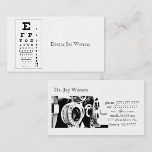Optometriker Ophthalmologe "Auge Destiny Destiny" Visitenkarte