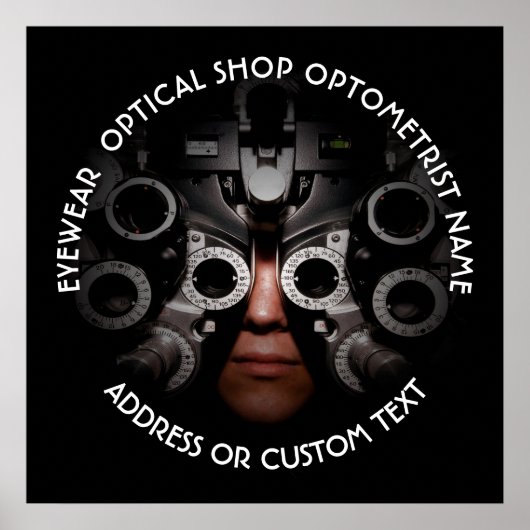 Optometriker Ophthalmologe Name Poster (Vorne)