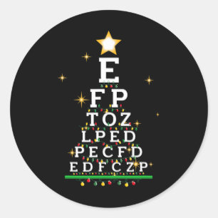 Optometriker Optometrie Weihnachts-Ophthalmologe E Runder Aufkleber