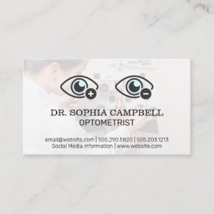 Optometriker   Phoropter   Symbol für Augenmessung Visitenkarte