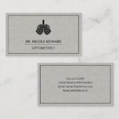 Optometriker | Phoropter Visitenkarte (Vorne/Hinten)