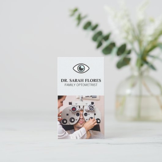 Optometriker | Phoropter Visitenkarte (Stehend Vorderseite)