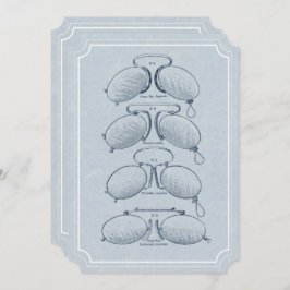 Optometriker-Ruhestands-Vintage Brillen Einladung