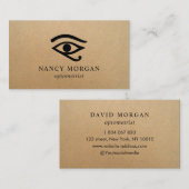 Optometriker Rustikalkompresse Visitenkarte (Vorne/Hinten)