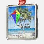 Optometriker, Spaß-Lizenzschild Ornament Aus Metall (Links)