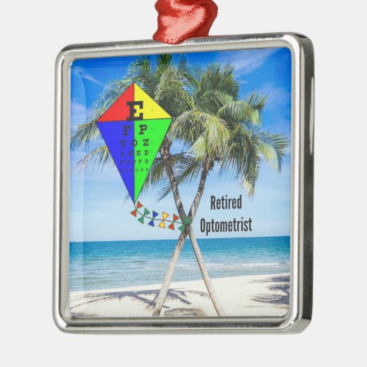 Optometriker, Spaß-Lizenzschild Ornament Aus Metall (Links)