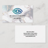 Optometriker | Stilvolles Eye-Logo Visitenkarte (Vorne/Hinten)