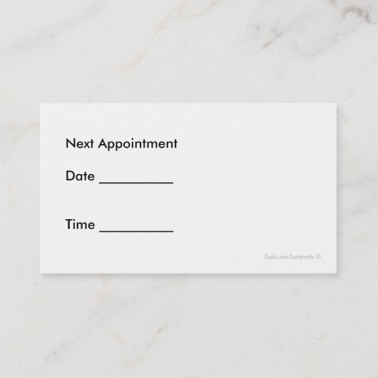 Optometriker-Thema-Visitenkarten Terminkarte (Rückseite)