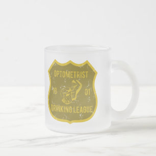 Optometriker-trinkende Liga Mattglastasse